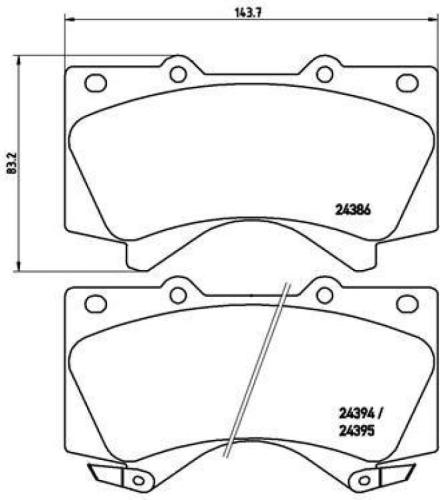 BREMBO Bremsbelagsatz, Scheibenbremse P 83 107 + Bremsscheibe 09.C500.11 Bild BREMBO Bremsbelagsatz, Scheibenbremse P 83 107 + Bremsscheibe 09.C500.11