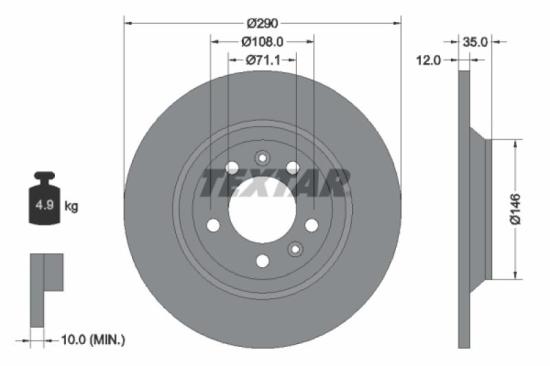TEXTAR Bremsscheibe 92157003 + Bremsscheibe 92129603 + Bremsbelagsatz, Scheibenbremse 2433201 + Bremsbelagsatz, Scheibenbremse 2413701 Bild TEXTAR Bremsscheibe 92157003 + Bremsscheibe 92129603 + Bremsbelagsatz, Scheibenbremse 2433201 + Bremsbelagsatz, Scheibenbremse 2413701