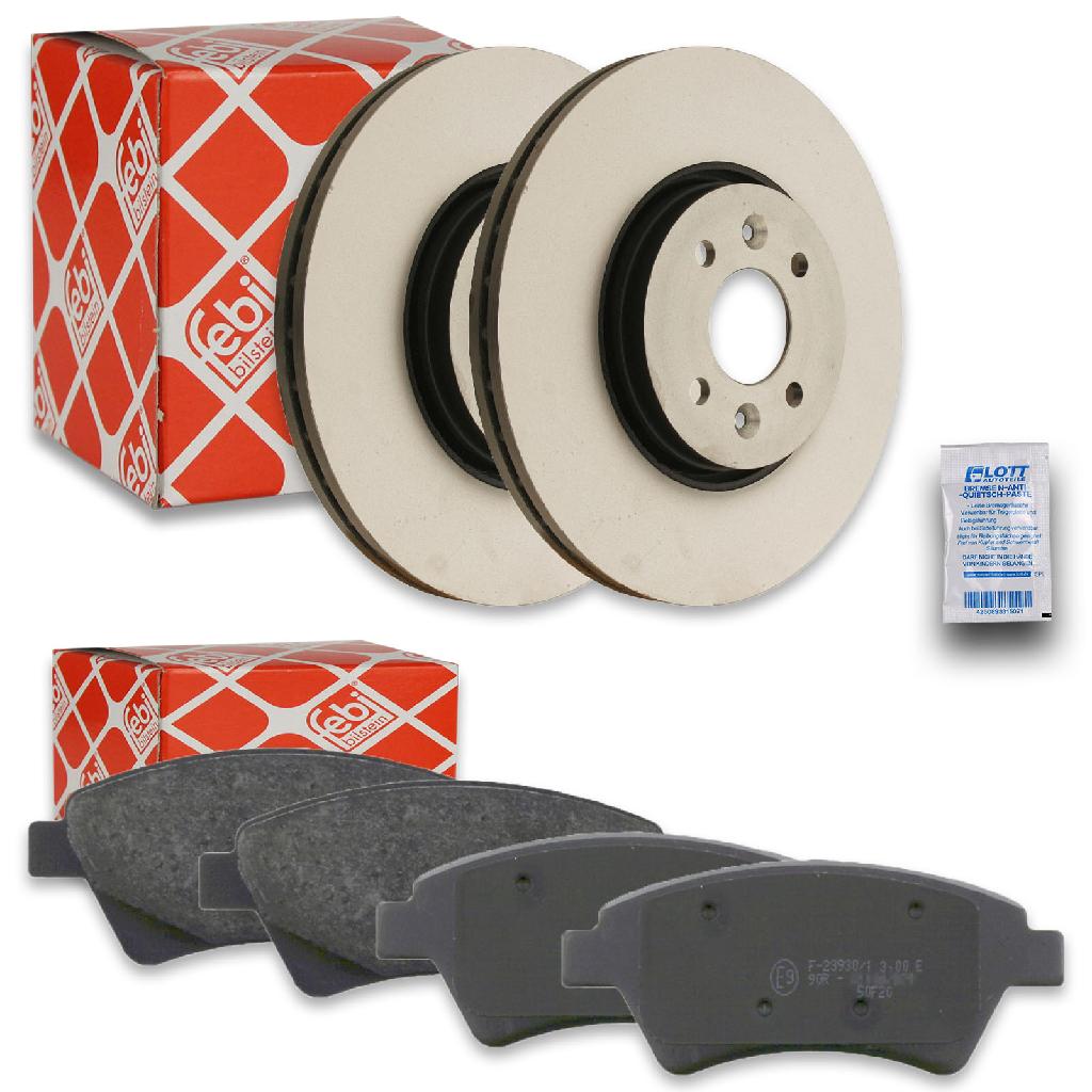 FEBI BILSTEIN Bremsbelagsatz, Scheibenbremse 16477 + Bremsscheibe 30697