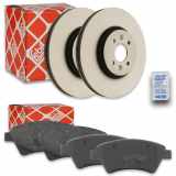 FEBI BILSTEIN Bremsbelagsatz, Scheibenbremse 16477 + Bremsscheibe 30697