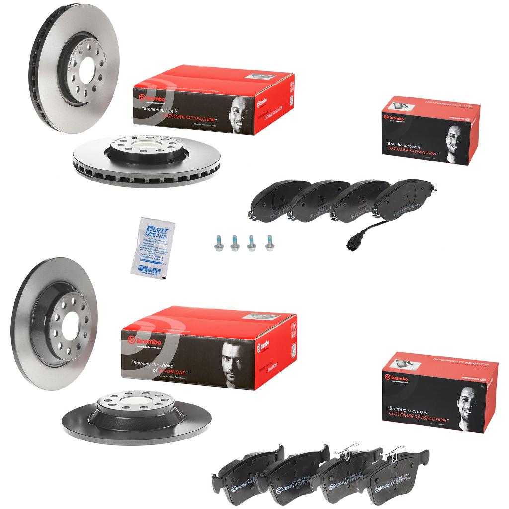 BREMBO Bremsbelagsatz, Scheibenbremse P 85 124 + Bremsscheibe 09.B635.11 + Bremsscheibe 08.C501.11 + Bremsbelagsatz, Scheibenbremse P 85 144