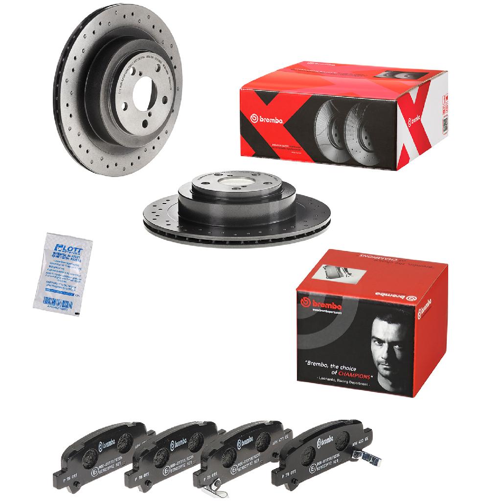 BREMBO Bremsbelagsatz, Scheibenbremse P 78 011 + Bremsscheibe 09.B041.1X