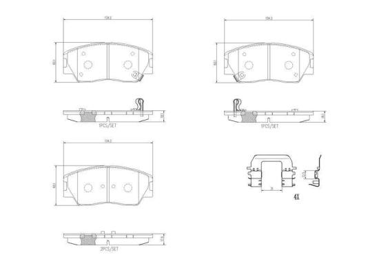 BREMBO Bremsbelagsatz, Scheibenbremse P 30 121 + Bremsscheibe 09.D428.11 Bild BREMBO Bremsbelagsatz, Scheibenbremse P 30 121 + Bremsscheibe 09.D428.11