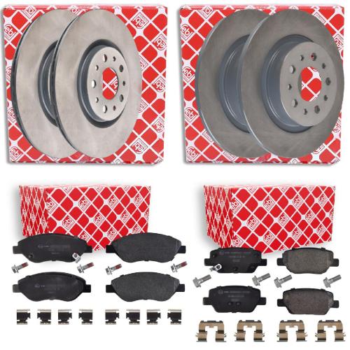 FEBI BILSTEIN Bremsscheibe 107714 + Bremsscheibe 173028 + Bremsbelagsatz, Scheibenbremse 173440 + Bremsbelagsatz, Scheibenbremse 173457 Bild FEBI BILSTEIN Bremsscheibe 107714 + Bremsscheibe 173028 + Bremsbelagsatz, Scheibenbremse 173440 + Bremsbelagsatz, Scheibenbremse 173457