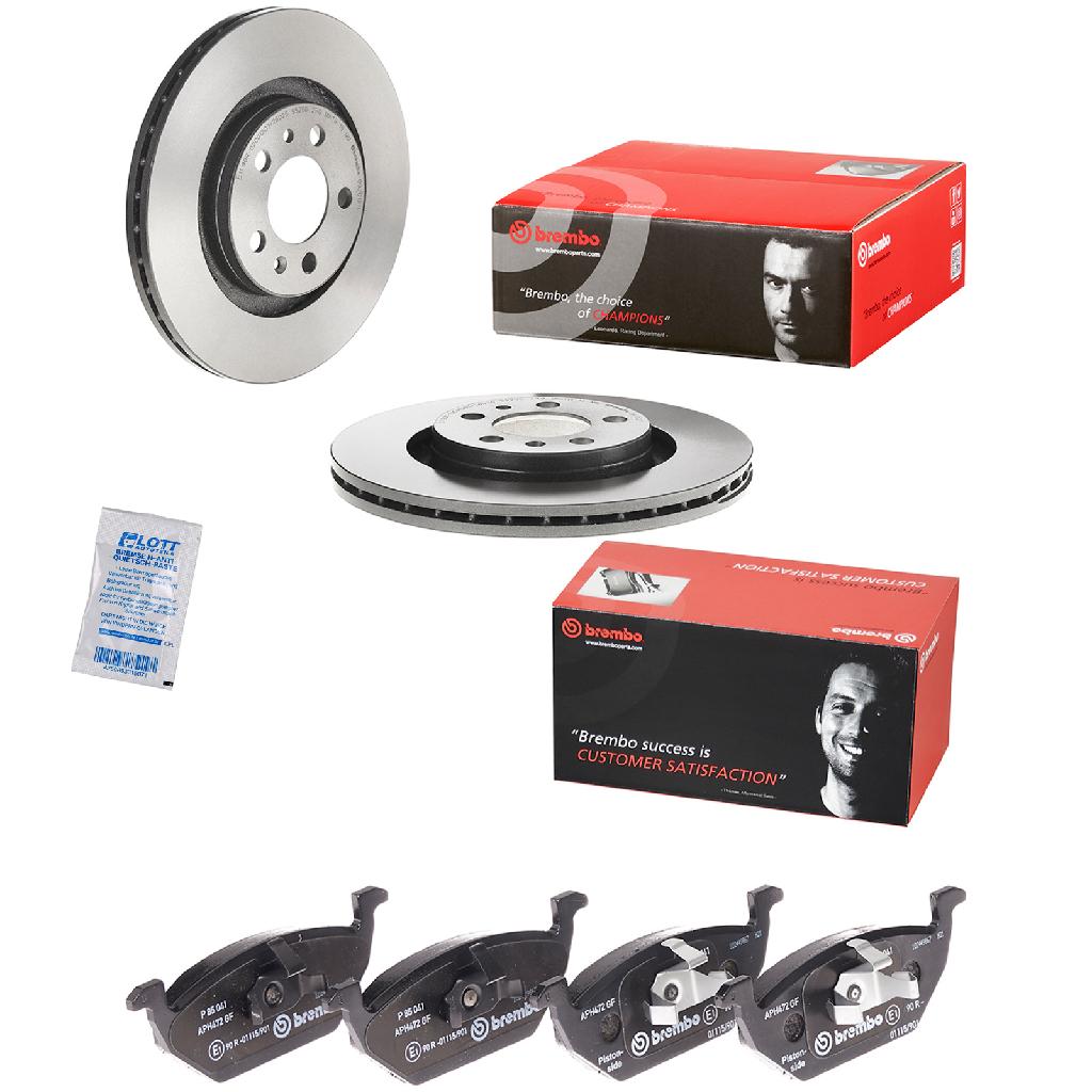 BREMBO Bremsbelagsatz, Scheibenbremse P 85 041 + Bremsscheibe 09.7012.11