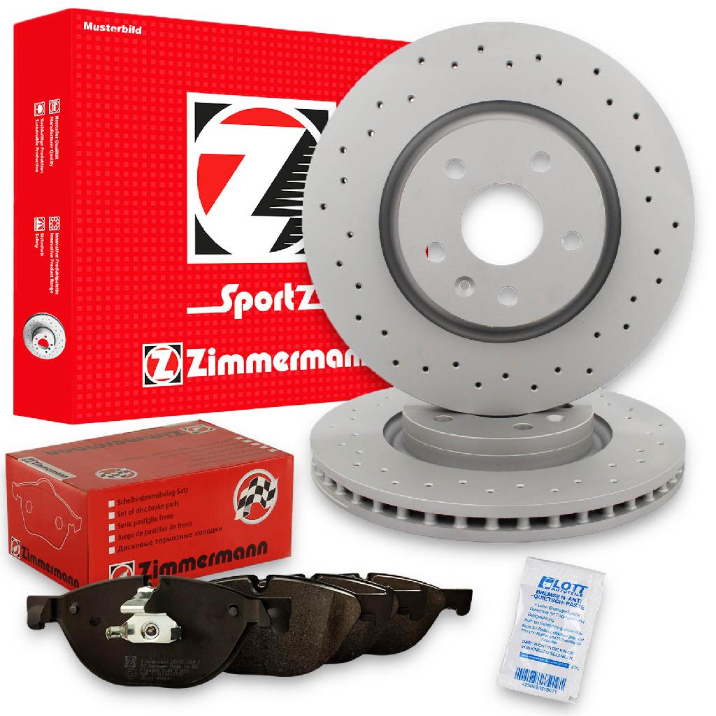 ZIMMERMANN Bremsbelagsatz, Scheibenbremse 23354.140.1 + Bremsscheibe 370.3069.52