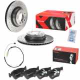 BREMBO Bremsscheibe 09.A259.1X + Warnkontakt, Bremsbelagverschleiß A 00 436 + Bremsbelagsatz, Scheibenbremse P 06 040