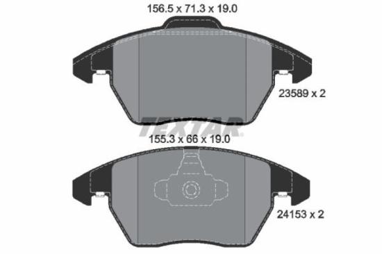 TEXTAR Bremsbelagsatz, Scheibenbremse 2415001 + Bremsbelagsatz, Scheibenbremse 2358901 + Bremsscheibe 92202103 + Bremsscheibe 92133203 Bild TEXTAR Bremsbelagsatz, Scheibenbremse 2415001 + Bremsbelagsatz, Scheibenbremse 2358901 + Bremsscheibe 92202103 + Bremsscheibe 92133203