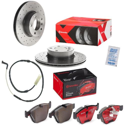 BREMBO Bremsscheibe 09.B337.2X + Bremsbelagsatz, Scheibenbremse P 06 055X + Warnkontakt, Bremsbelagverschleiß A 00 223 Bild BREMBO Bremsscheibe 09.B337.2X + Bremsbelagsatz, Scheibenbremse P 06 055X + Warnkontakt, Bremsbelagverschleiß A 00 223