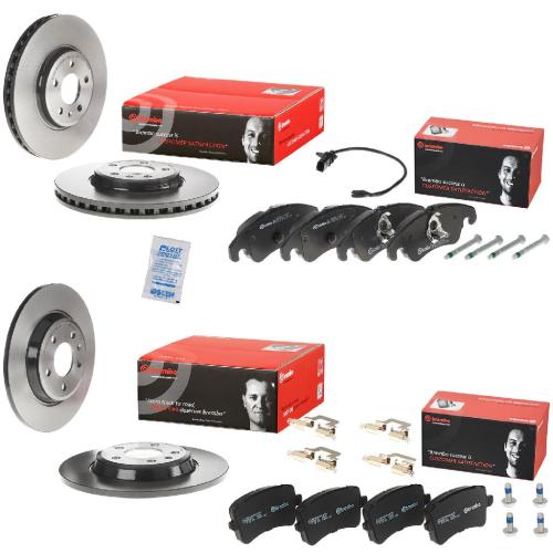 BREMBO Bremsscheibe 09.A758.11 + Bremsscheibe 08.A759.11 + Bremsbelagsatz, Scheibenbremse P 85 098 + Bremsbelagsatz, Scheibenbremse P 85 099 Bild BREMBO Bremsscheibe 09.A758.11 + Bremsscheibe 08.A759.11 + Bremsbelagsatz, Scheibenbremse P 85 098 + Bremsbelagsatz, Scheibenbremse P 85 099