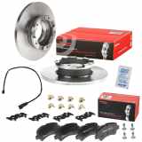 BREMBO Bremsscheibe 08.C241.20 + Warnkontakt, Bremsbelagverschleiß A 00 505 + Bremsbelagsatz, Scheibenbremse P 24 160