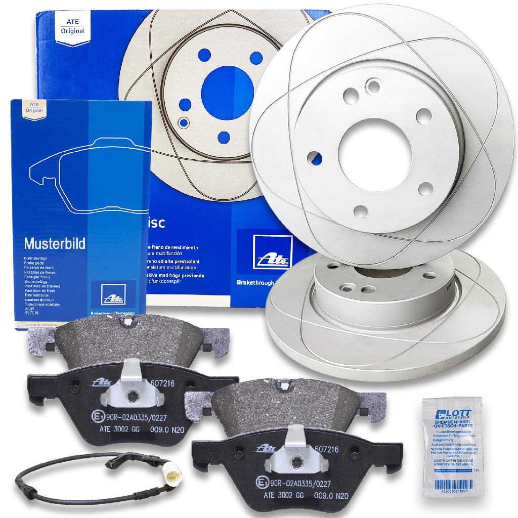 ATE Warnkontakt, Bremsbelagverschleiß 24.8190-0265.2 + Bremsscheibe 24.0310-0315.1 + Bremsbelagsatz, Scheibenbremse 13.0460-2713.2