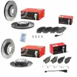 BREMBO Bremsscheibe 09.9772.11 + Bremsbelagsatz, Scheibenbremse P 85 189 + Bremsbelagsatz, Scheibenbremse P 85 126 + Bremsscheibe 08.B413.11 + Warnkontakt, Bremsbelagverschleiß A 00 492