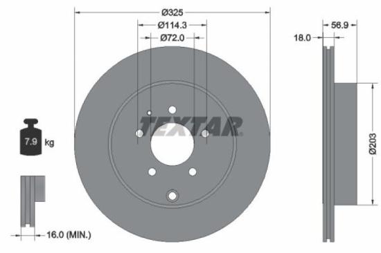TEXTAR Bremsbelagsatz, Scheibenbremse 2351503 + Bremsscheibe 92223603 + Bremsbelagsatz, Scheibenbremse 2454501 + Bremsscheibe 92203403 Bild TEXTAR Bremsbelagsatz, Scheibenbremse 2351503 + Bremsscheibe 92223603 + Bremsbelagsatz, Scheibenbremse 2454501 + Bremsscheibe 92203403
