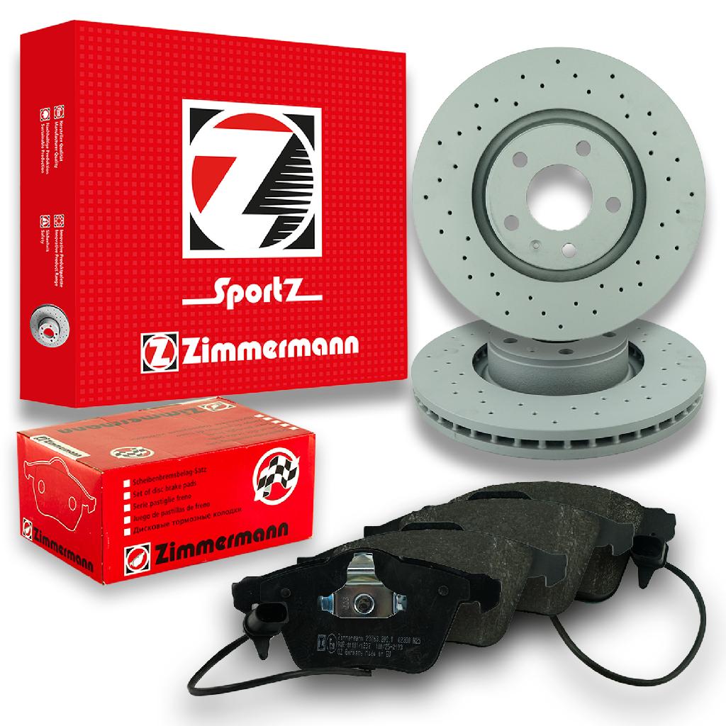 ZIMMERMANN Bremsscheibe 100.3318.52 + Bremsbelagsatz, Scheibenbremse 23763.200.1