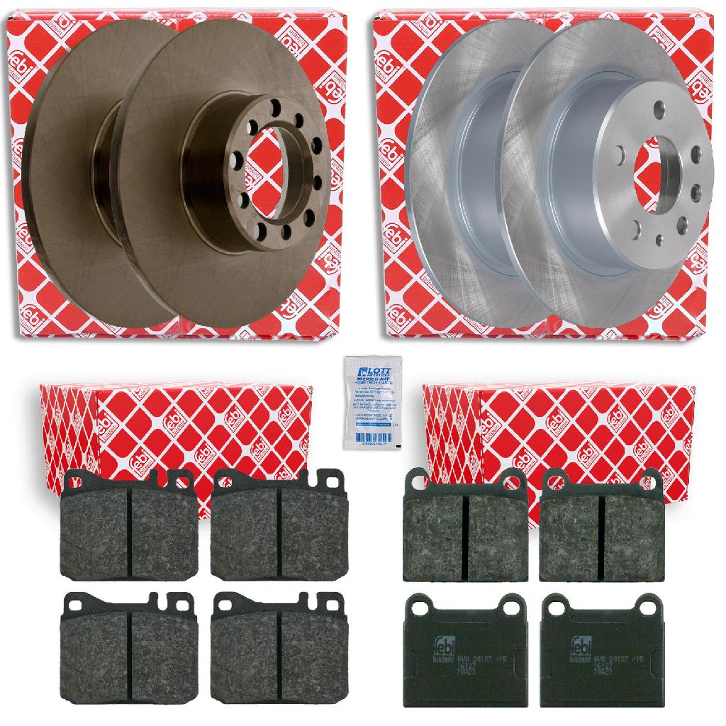 FEBI BILSTEIN Bremsbelagsatz, Scheibenbremse 16045 + Bremsscheibe 08506 + Bremsbelagsatz, Scheibenbremse 16127 + Bremsscheibe 08505