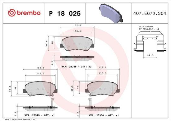 BREMBO Bremsscheibe 09.C171.11 + Bremsbelagsatz, Scheibenbremse P 18 025 Bild BREMBO Bremsscheibe 09.C171.11 + Bremsbelagsatz, Scheibenbremse P 18 025