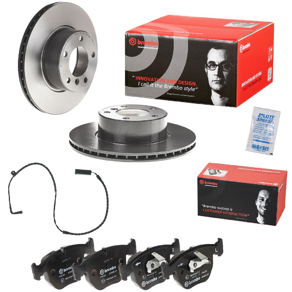 BREMBO Bremsscheibe 09.6924.11 + Warnkontakt, Bremsbelagverschleiß A 00 200 + Bremsbelagsatz, Scheibenbremse P 06 021