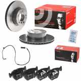 BREMBO Bremsscheibe 09.6924.11 + Warnkontakt, Bremsbelagverschleiß A 00 200 + Bremsbelagsatz, Scheibenbremse P 06 021