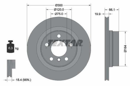 TEXTAR Bremsbelagsatz, Scheibenbremse 2530701 + Bremsscheibe 92257203 ATE Warnkontakt, Bremsbelagverschleiß 24.8190-0007.2 Bild TEXTAR Bremsbelagsatz, Scheibenbremse 2530701 + Bremsscheibe 92257203 ATE Warnkontakt, Bremsbelagverschleiß 24.8190-0007.2