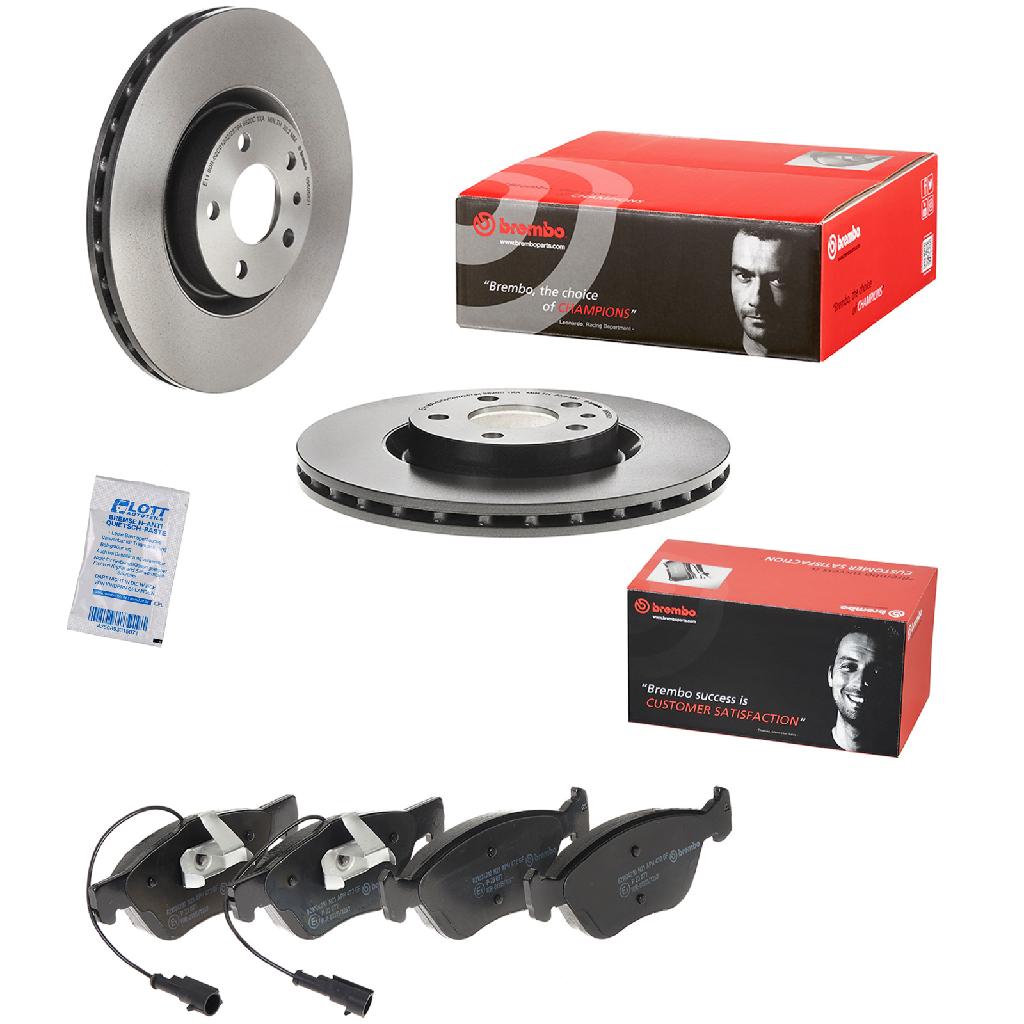 BREMBO Bremsscheibe 09.5058.21 + Bremsbelagsatz, Scheibenbremse P 23 077