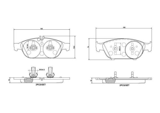BREMBO Bremsscheibe 09.B769.51 + Warnkontakt, Bremsbelagverschleiß A 00 377 + Bremsbelagsatz, Scheibenbremse P 50 106 Bild BREMBO Bremsscheibe 09.B769.51 + Warnkontakt, Bremsbelagverschleiß A 00 377 + Bremsbelagsatz, Scheibenbremse P 50 106