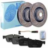 FEBI BILSTEIN Warnkontakt, Bremsbelagverschleiß 22663 BLUE PRINT Bremsbelagsatz, Scheibenbremse ADU174266 + Bremsscheibe ADU1743123
