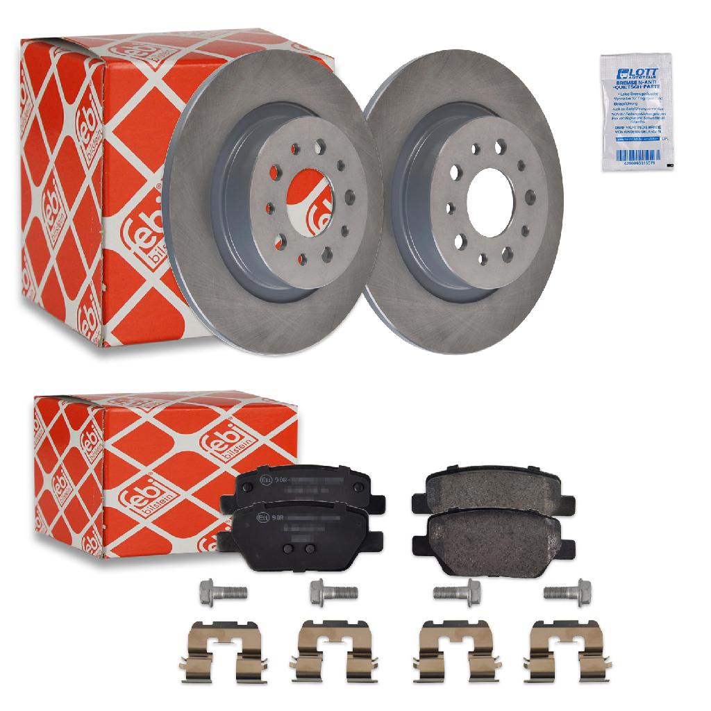 FEBI BILSTEIN Bremsscheibe 107714 + Bremsbelagsatz, Scheibenbremse 173440