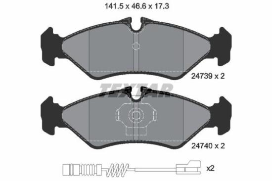 TEXTAR Warnkontakt, Bremsbelagverschleiß 98018200 + Bremsscheibe 92137503 + Bremsbelagsatz, Scheibenbremse 2473901 Bild TEXTAR Warnkontakt, Bremsbelagverschleiß 98018200 + Bremsscheibe 92137503 + Bremsbelagsatz, Scheibenbremse 2473901