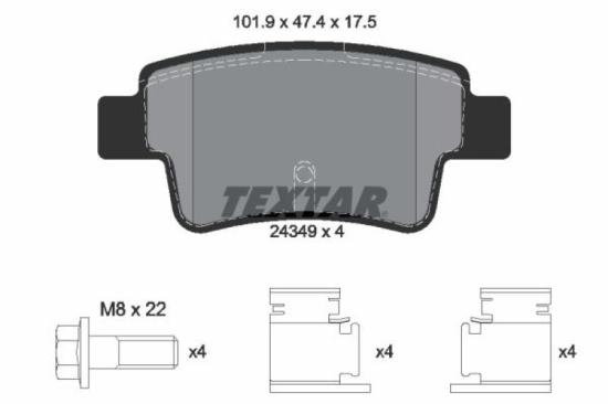 TEXTAR Bremsscheibe 92145903 + Bremsbelagsatz, Scheibenbremse 2434901 Bild TEXTAR Bremsscheibe 92145903 + Bremsbelagsatz, Scheibenbremse 2434901