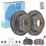 BLUE PRINT Bremsscheibe ADBP430041 + Bremsbelagsatz, Scheibenbremse ADP154248