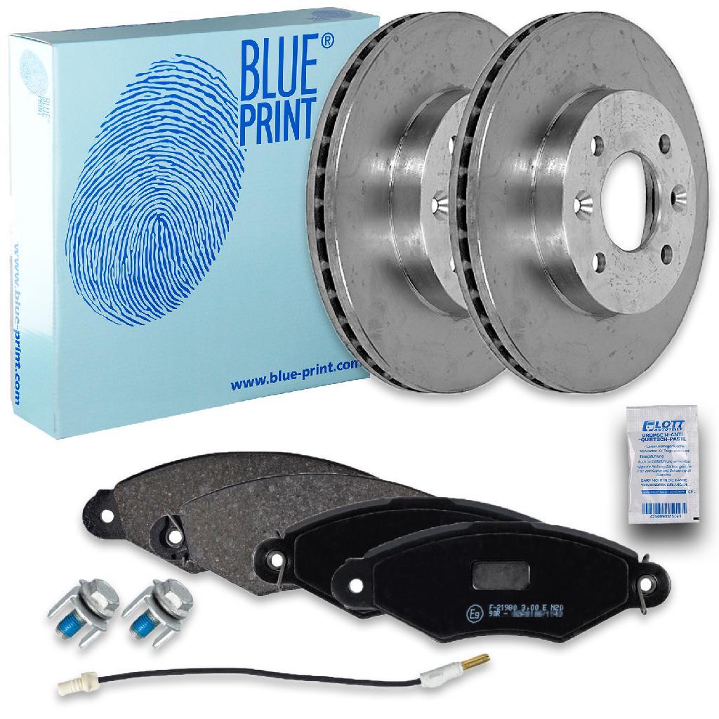 BLUE PRINT Bremsbelagsatz, Scheibenbremse ADN142122 + Bremsscheibe ADN143113