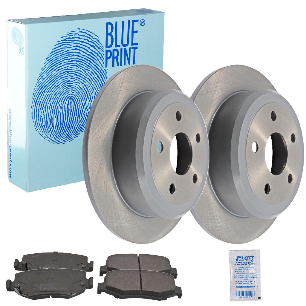 BLUE PRINT Bremsbelagsatz, Scheibenbremse ADA104214 + Bremsscheibe ADA104337