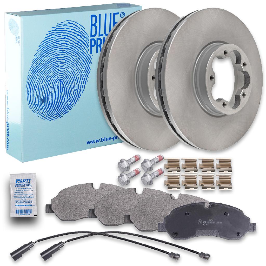 BLUE PRINT Bremsbelagsatz, Scheibenbremse ADF124211 + Bremsscheibe ADF124353
