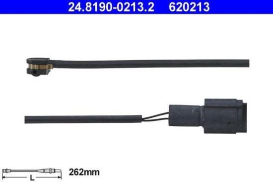 ATE Bremsscheibe 24.0310-0150.1 + Warnkontakt, Bremsbelagverschleiß 24.8190-0213.2 + Bremsbelagsatz, Scheibenbremse 13.0460-7036.2 Bild ATE Bremsscheibe 24.0310-0150.1 + Warnkontakt, Bremsbelagverschleiß 24.8190-0213.2 + Bremsbelagsatz, Scheibenbremse 13.0460-7036.2