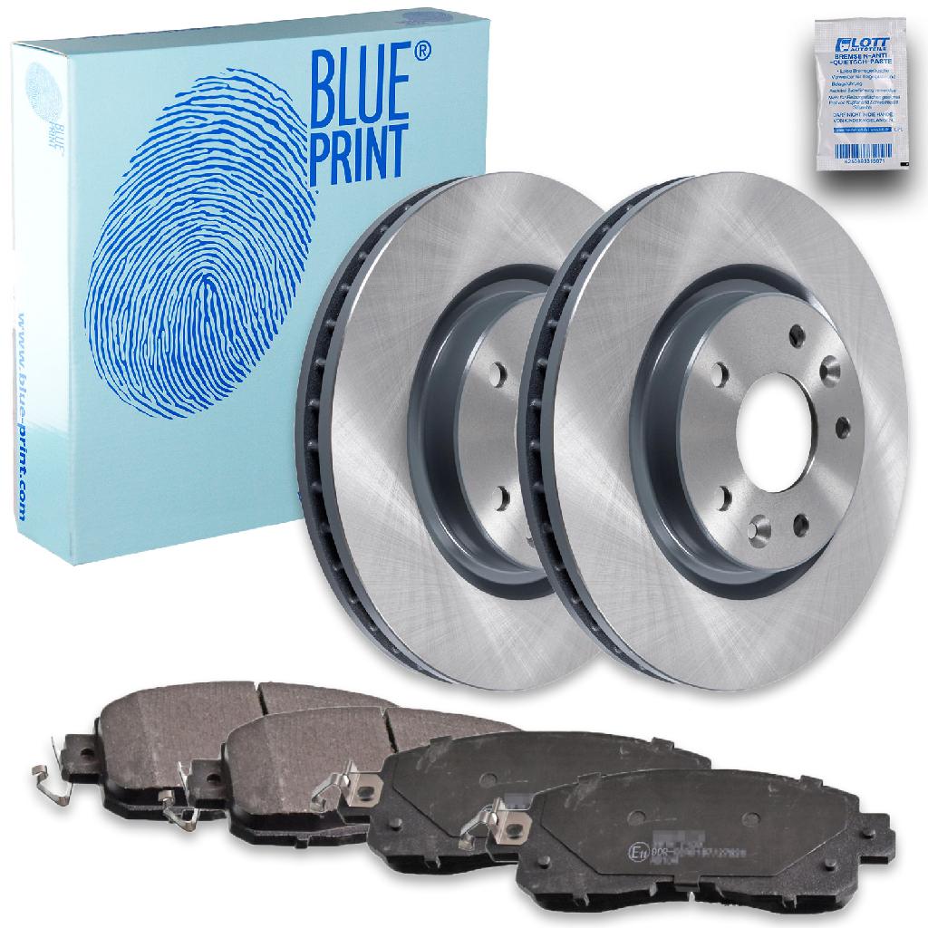 BLUE PRINT Bremsscheibe ADN143176 + Bremsbelagsatz, Scheibenbremse ADN142179