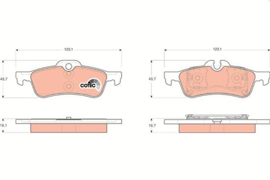 TRW Bremsbelagsatz, Scheibenbremse GDB1561 + Bremsscheibe DF4198 Bild TRW Bremsbelagsatz, Scheibenbremse GDB1561 + Bremsscheibe DF4198