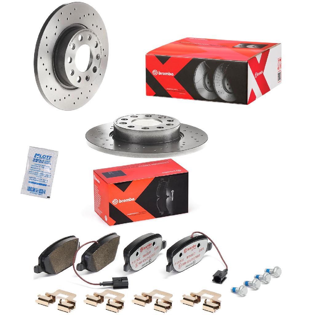 BREMBO Bremsbelagsatz, Scheibenbremse P 23 152X + Bremsscheibe 08.9364.2X