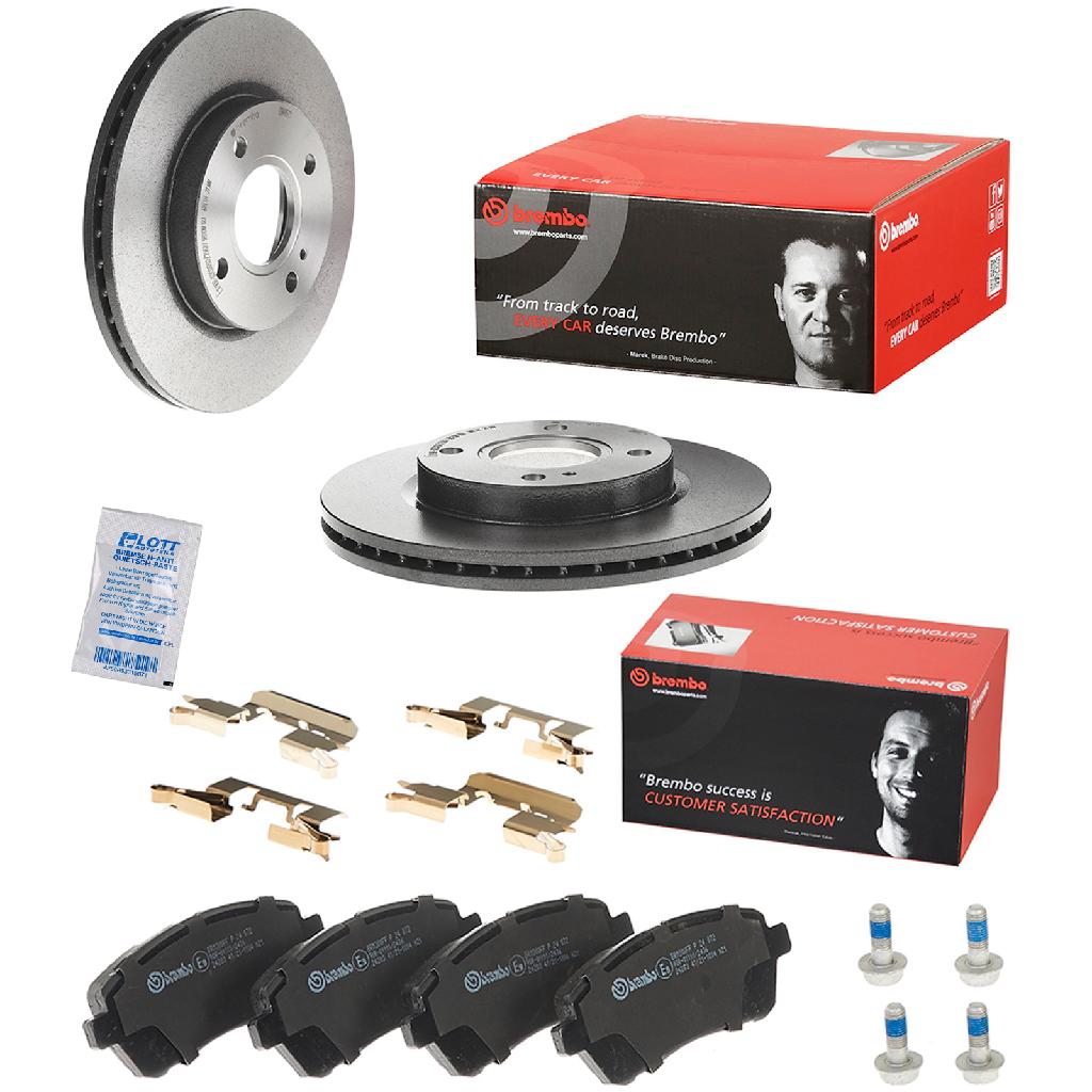 BREMBO Bremsbelagsatz, Scheibenbremse P 24 072 + Bremsscheibe 09.A968.21