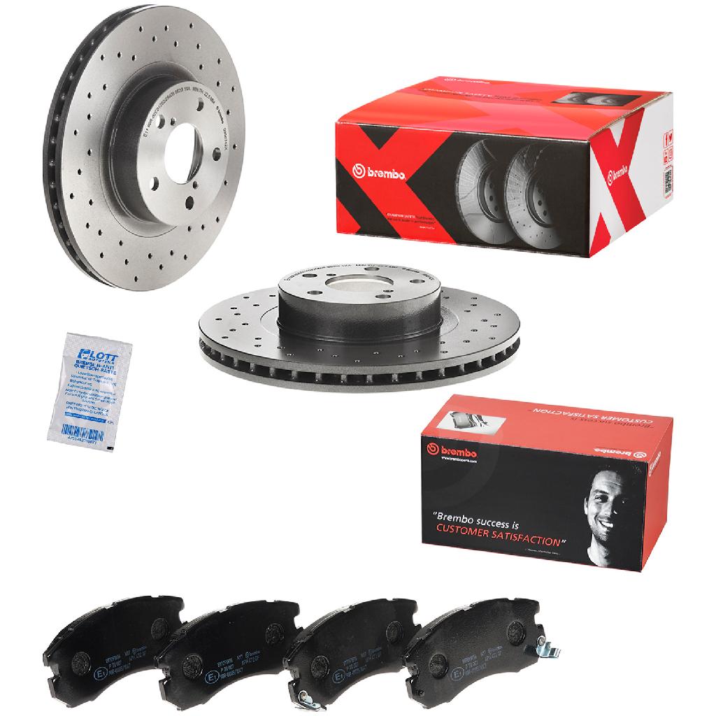 BREMBO Bremsbelagsatz, Scheibenbremse P 78 007 + Bremsscheibe 09.5674.2X