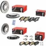 BREMBO Bremsscheibe 08.7627.11 + Bremsbelagsatz, Scheibenbremse P 59 038 + Bremsscheibe 09.7629.11 + Bremsbelagsatz, Scheibenbremse P 59 045