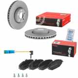 BREMBO Bremsscheibe 09.D528.13 + Warnkontakt, Bremsbelagverschleiß A 00 353 + Bremsbelagsatz, Scheibenbremse P 50 124