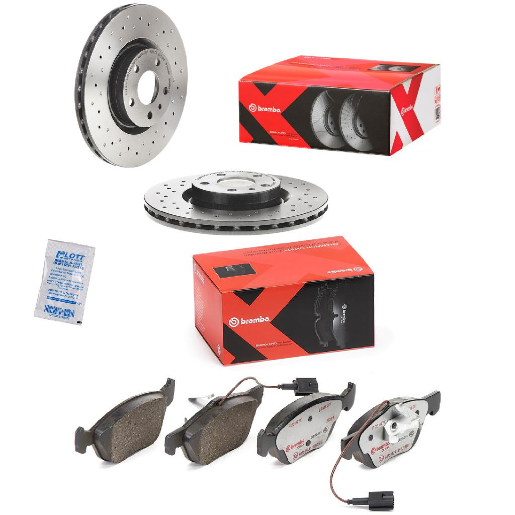 BREMBO Bremsscheibe 09.4939.2X + Bremsbelagsatz, Scheibenbremse P 23 077X