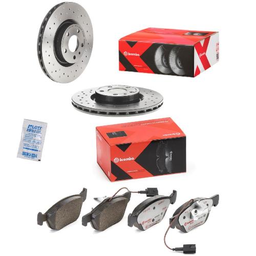 BREMBO Bremsscheibe 09.4939.2X + Bremsbelagsatz, Scheibenbremse P 23 077X Bild BREMBO Bremsscheibe 09.4939.2X + Bremsbelagsatz, Scheibenbremse P 23 077X