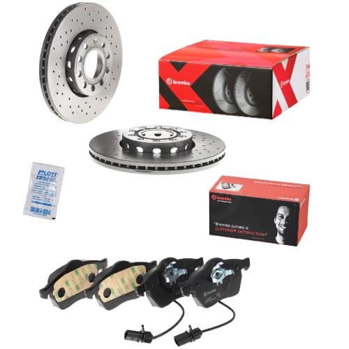 BREMBO Bremsscheibe 09.5745.2X + Bremsbelagsatz, Scheibenbremse P 85 037 Bild BREMBO Bremsscheibe 09.5745.2X + Bremsbelagsatz, Scheibenbremse P 85 037