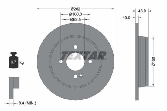 TEXTAR Bremsscheibe 92242203 + Bremsbelagsatz, Scheibenbremse 2265501 + Bremsbelagsatz, Scheibenbremse 2534801 + Bremsscheibe 92304603 Bild TEXTAR Bremsscheibe 92242203 + Bremsbelagsatz, Scheibenbremse 2265501 + Bremsbelagsatz, Scheibenbremse 2534801 + Bremsscheibe 92304603