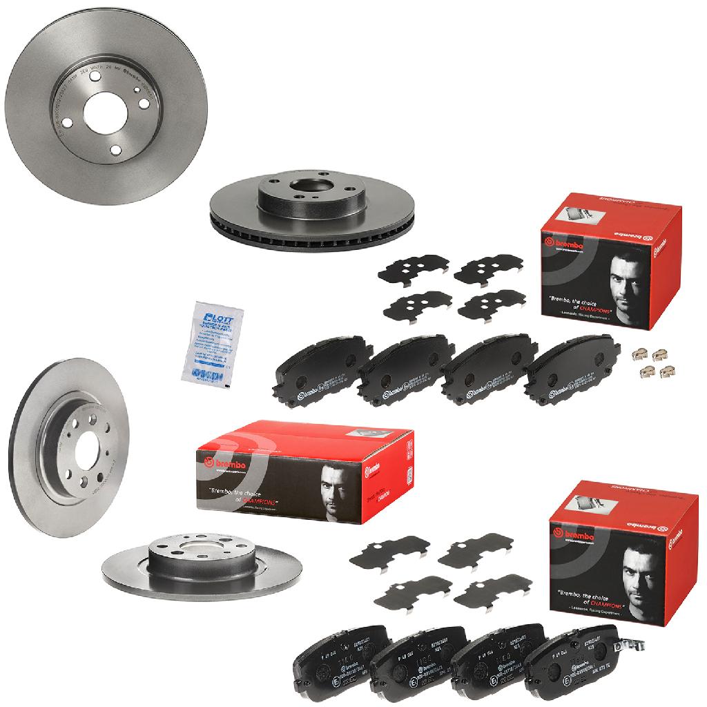 BREMBO Bremsscheibe 09.D065.11 + Bremsbelagsatz, Scheibenbremse P 49 044 + Bremsbelagsatz, Scheibenbremse P 49 054 + Bremsscheibe 08.D223.11