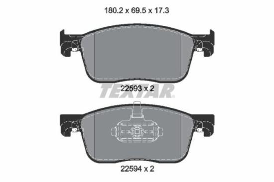 TEXTAR Bremsscheibe 92287203 + Bremsscheibe 92287103 + Bremsbelagsatz, Scheibenbremse 2258801 + Bremsbelagsatz, Scheibenbremse 2259301 Bild TEXTAR Bremsscheibe 92287203 + Bremsscheibe 92287103 + Bremsbelagsatz, Scheibenbremse 2258801 + Bremsbelagsatz, Scheibenbremse 2259301