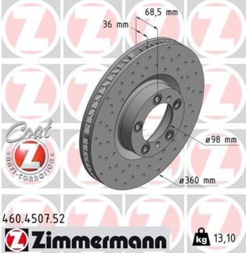 ZIMMERMANN Bremsscheibe 460.4507.52 + Bremsbelagsatz, Scheibenbremse 25007.168.1 + Bremsscheibe 460.4506.52 BREMBO Warnkontakt, Bremsbelagverschleiß A 00 453 Bild ZIMMERMANN Bremsscheibe 460.4507.52 + Bremsbelagsatz, Scheibenbremse 25007.168.1 + Bremsscheibe 460.4506.52 BREMBO Warnkontakt, Bremsbelagverschleiß A 00 453