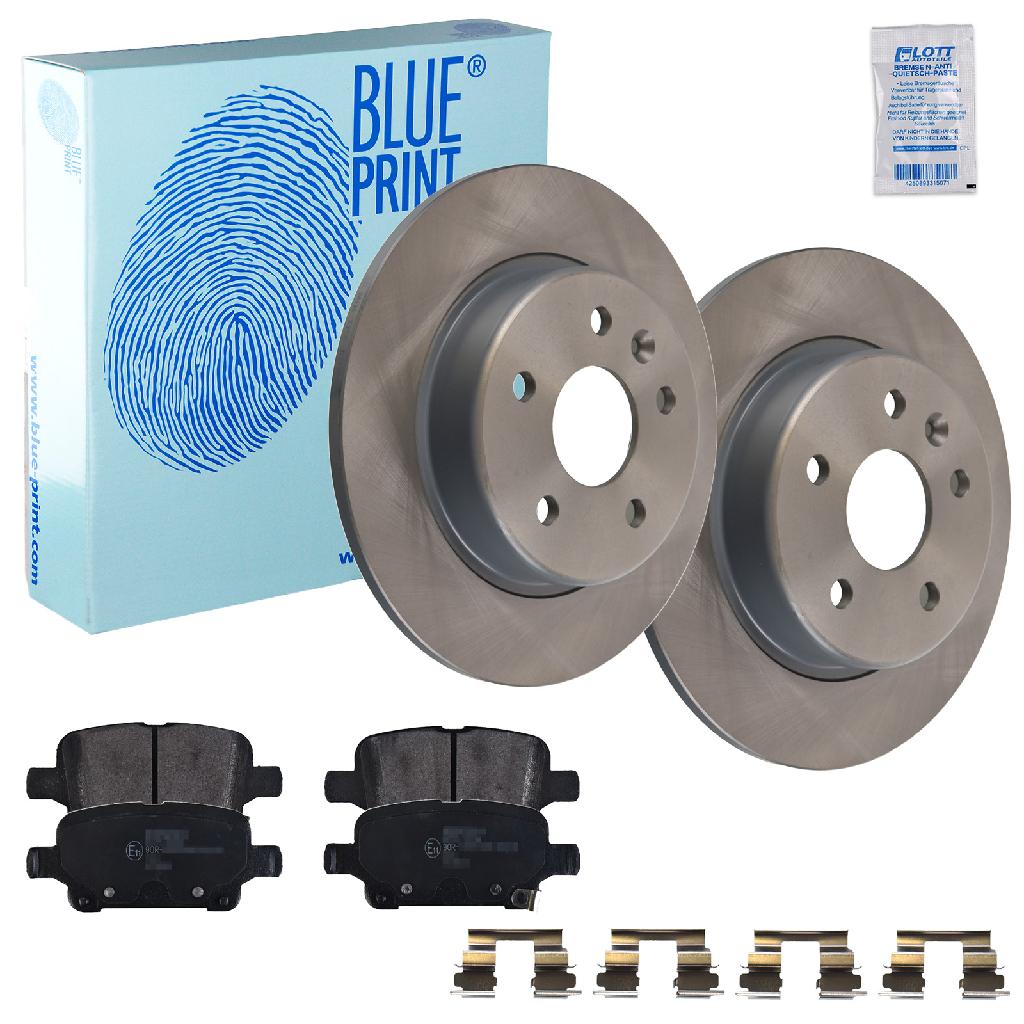 BLUE PRINT Bremsbelagsatz, Scheibenbremse ADBP420014 + Bremsscheibe ADW194338